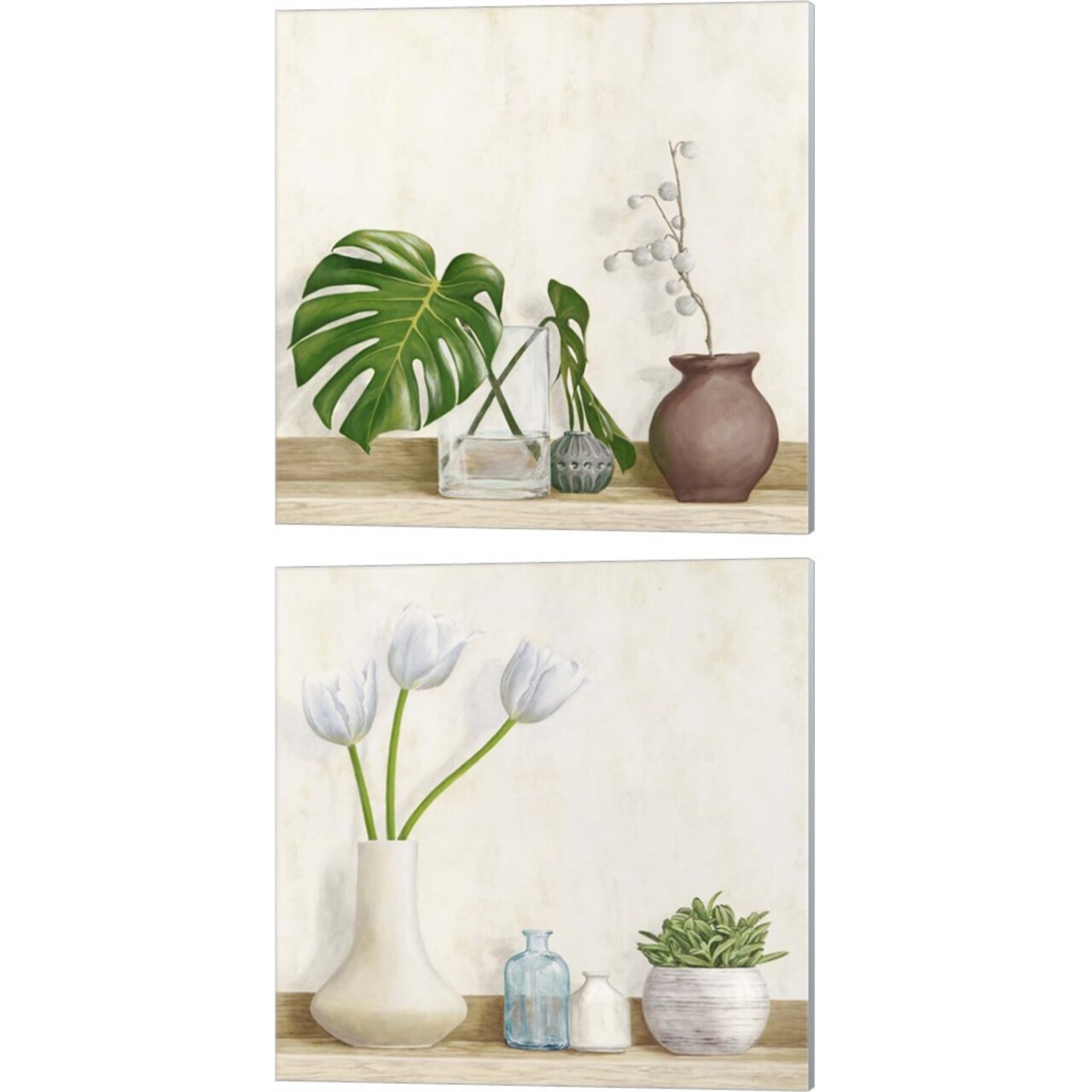 Minimalist Setting by Jenny Thomlinson 14" x 14" Canvas Wall Art (Set of 2)